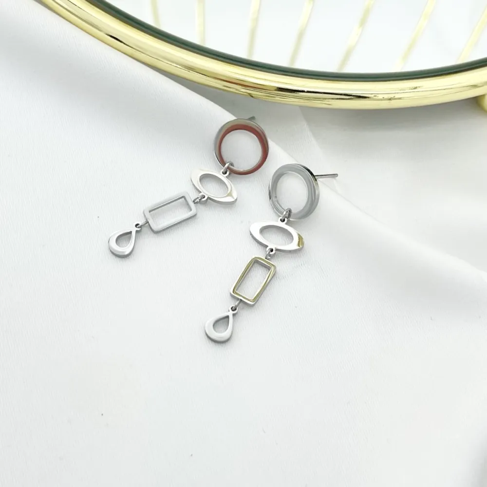 Forme Geometriche-Orecchini in Acciaio - OAP-413-1850