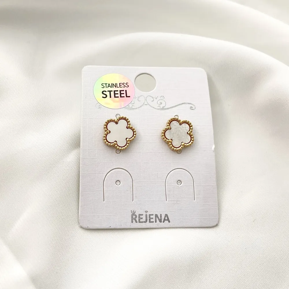 Fiore-Orecchini a Lobo in Acciaio - OAP-413-2154 O