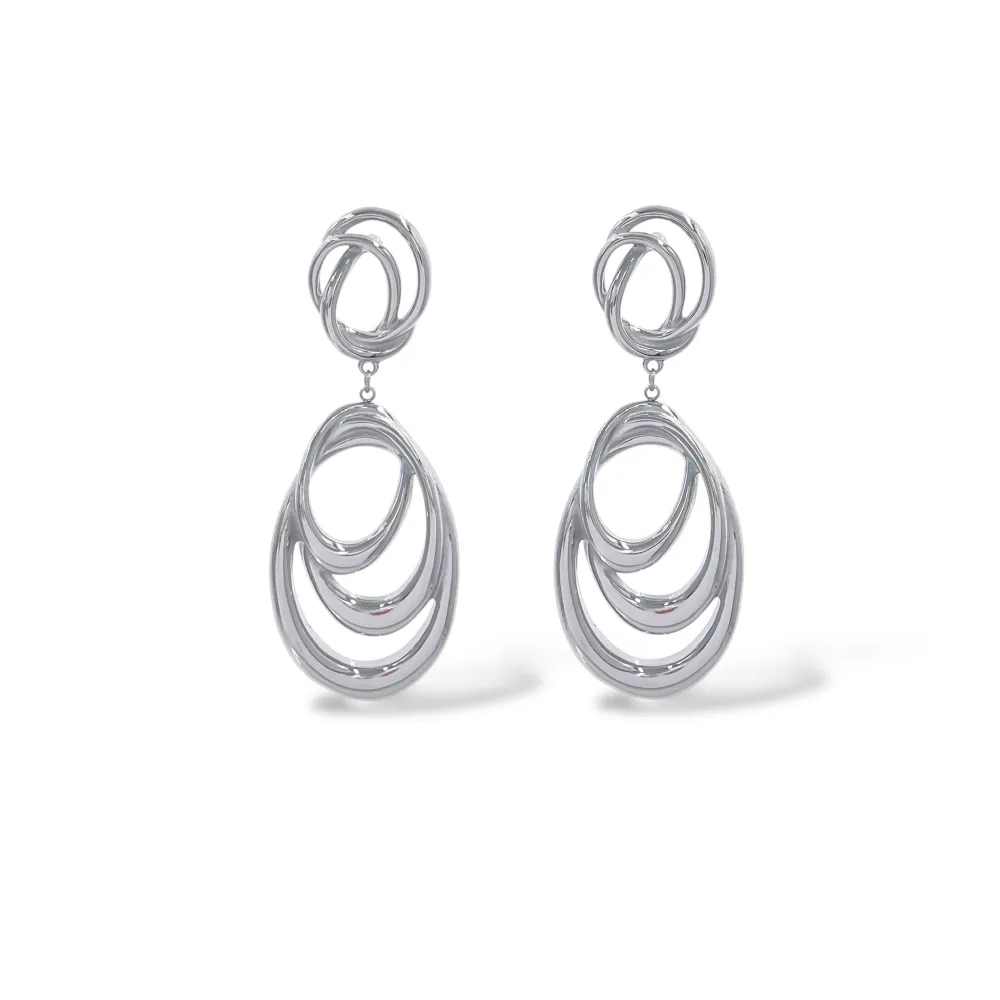 Cerchio Ovale -Orecchini in Acciaio - OAP-413-506
