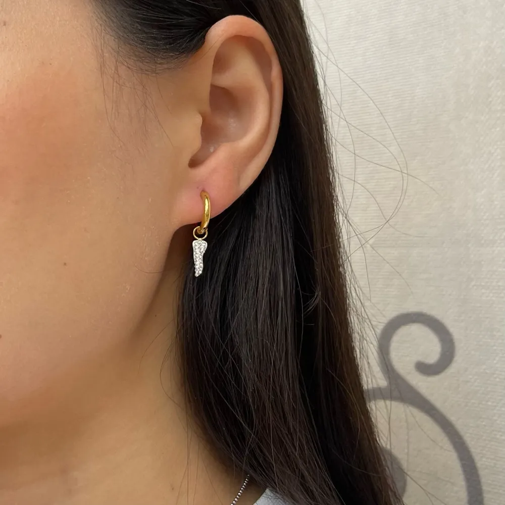 OAP7336-Cornino-Orecchini Tris in Acciaio - OAP-413-656