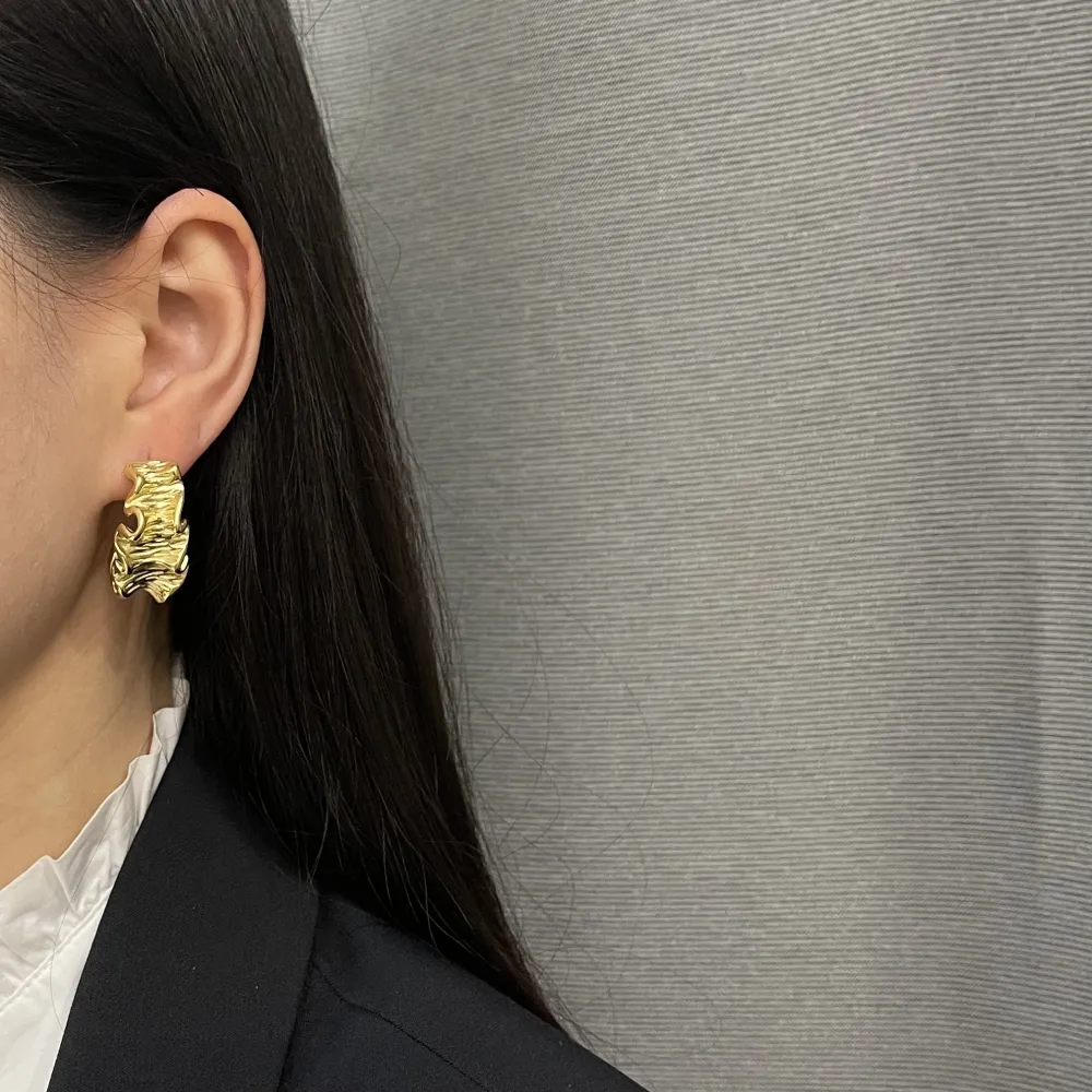 Cerchio Lavorato-Orecchini in Acciaio - OAP-413-6869