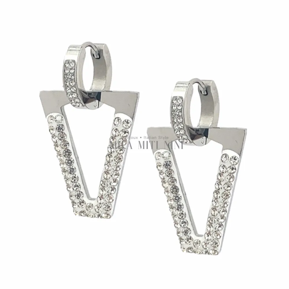 OAP413-701-Triangolo- Orecchini in Acciaio - OAP413-701-Triangolo- Orecchini in Acciaio