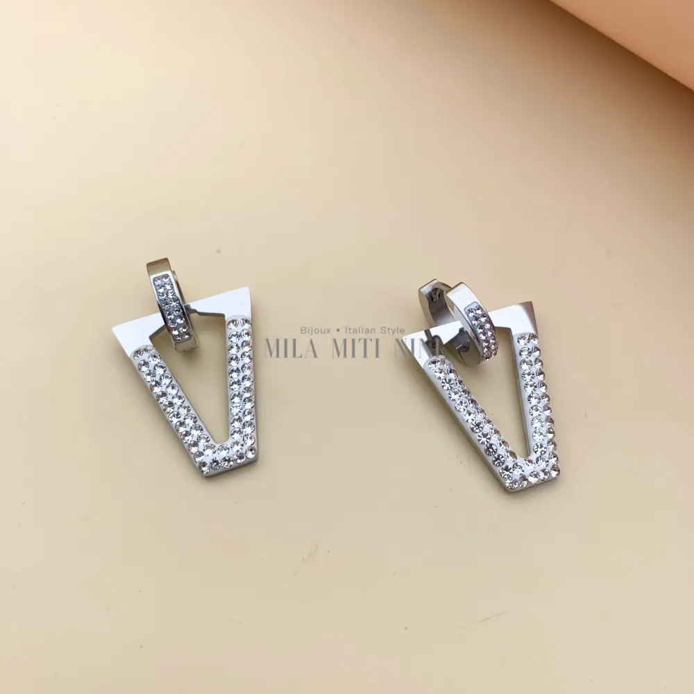 OAP413-701-Triangolo- Orecchini in Acciaio - OAP413-701-Triangolo- Orecchini in Acciaio