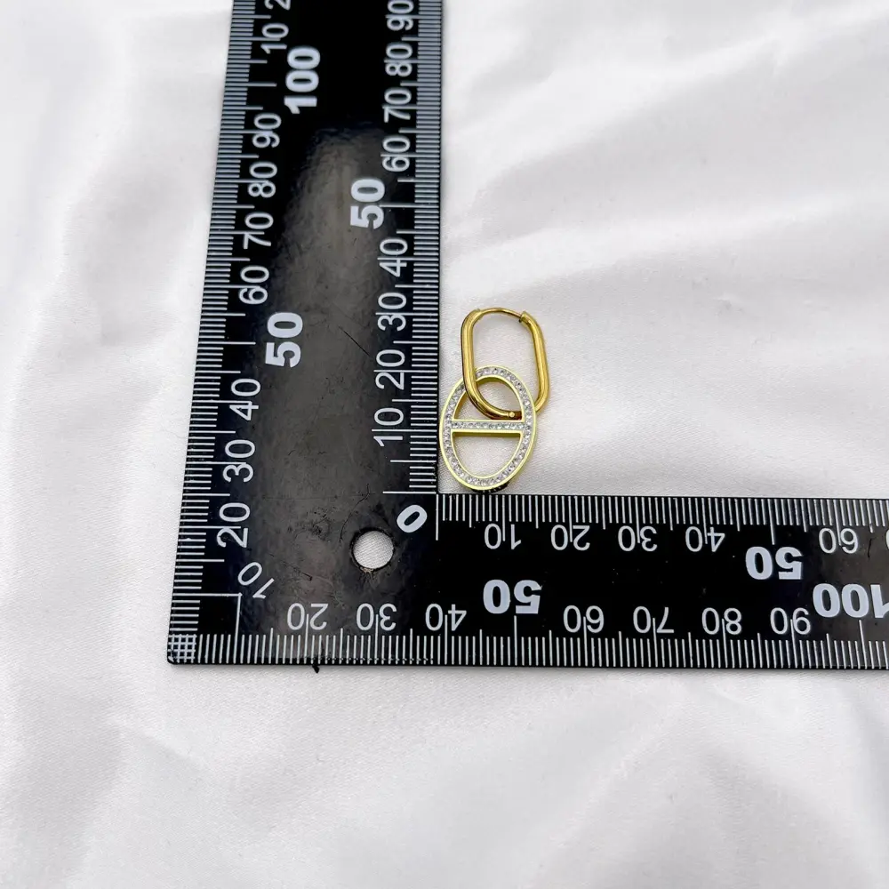 Ovale-Orecchini in Acciaio - OAP413-720