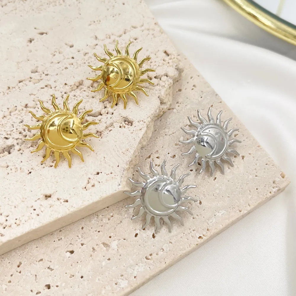 Sole Luna -Orecchini in Acciaio - OAP-413-7400