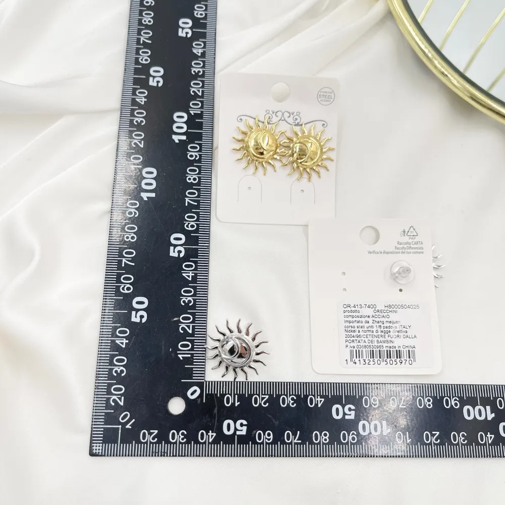 Sole Luna -Orecchini in Acciaio - OAP-413-7400