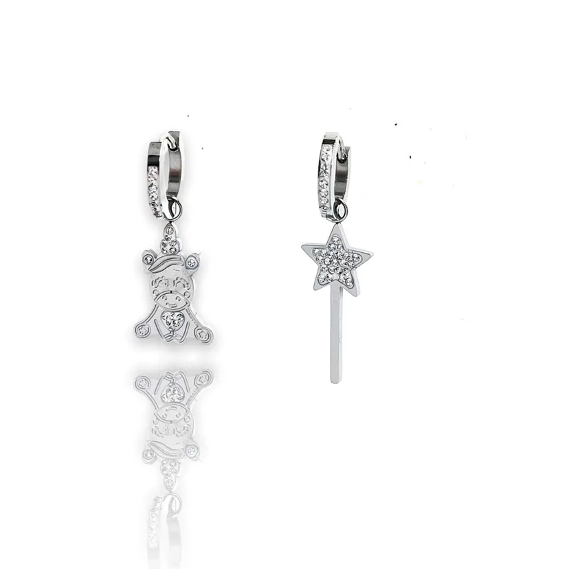 Unicorno Bacchetta Magica-Orecchini in Acciaio - OAP-413-751