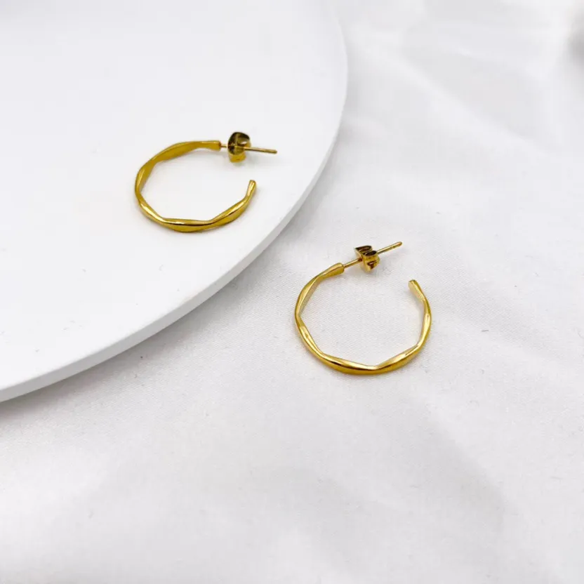 25mm -Orecchini a Cerchio in Acciaio - OAP413-789