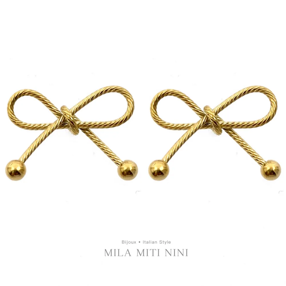 Fiocco-Orecchini in Acciaio - OAP413-862