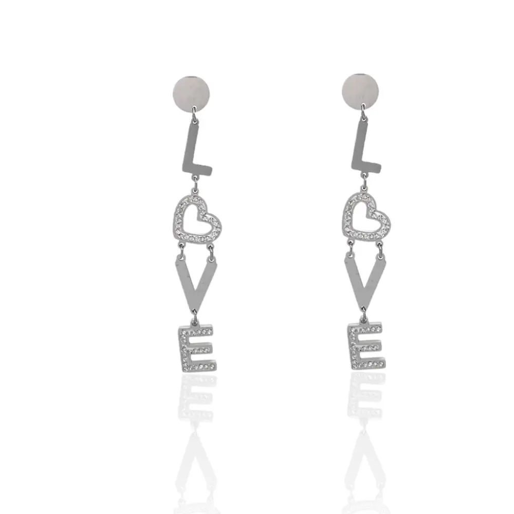 Lucchetto Cuore -Orecchini in Acciaio - OAP-413-966