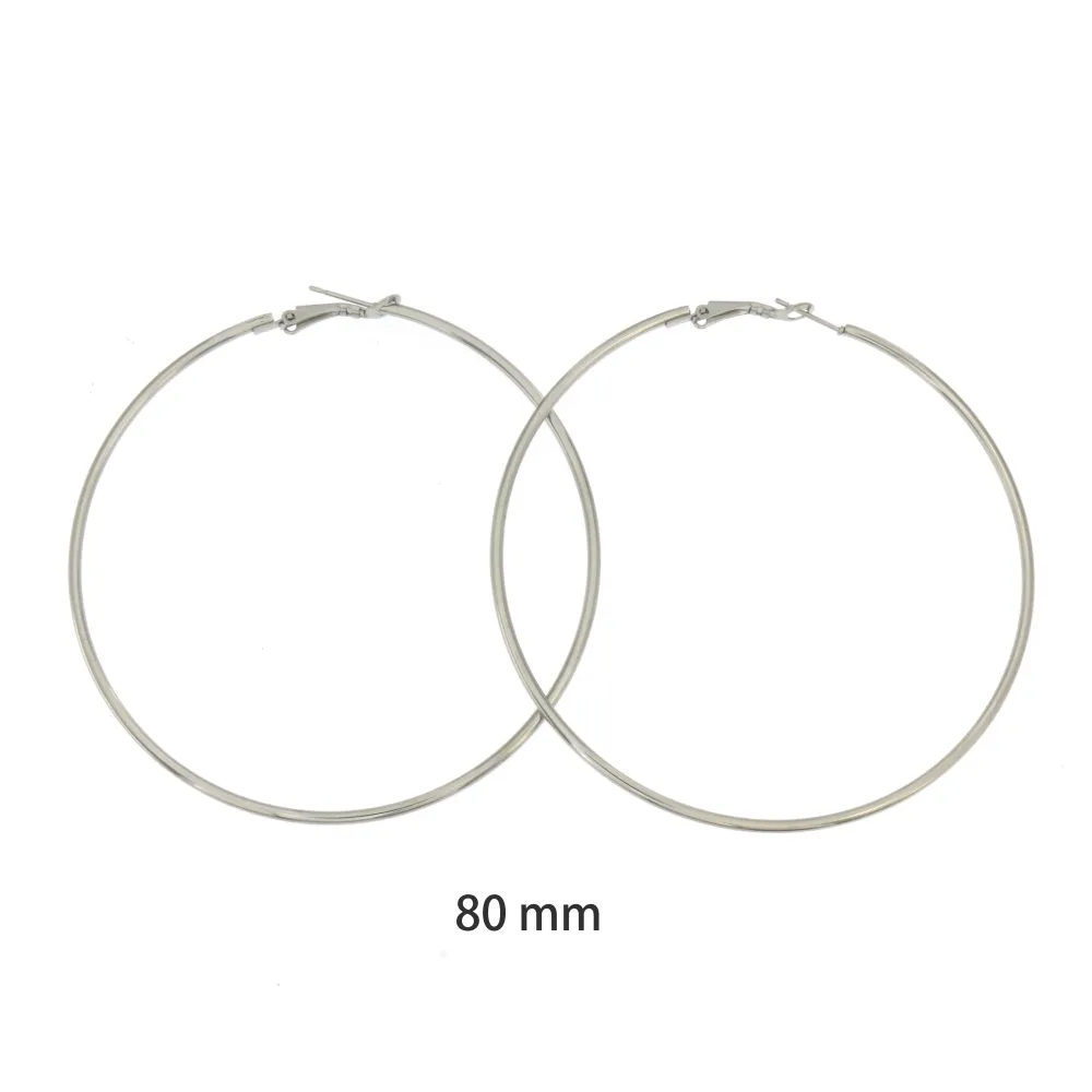 Cerchio 80mm -Orecchini acciaio - OAP-450-319 80mm