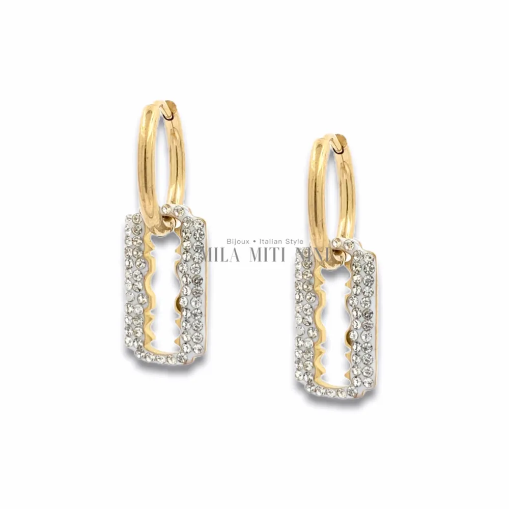 OAP450-385-Lamette- Orecchini in Acciaio - OAP450-385-Lamette- Orecchini in Acciaio