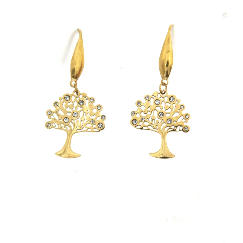 OAP6659-Albero della Vita-Orecchini in Acciaio - OAP6659-Albero della Vita-Orecchini in Acciaio