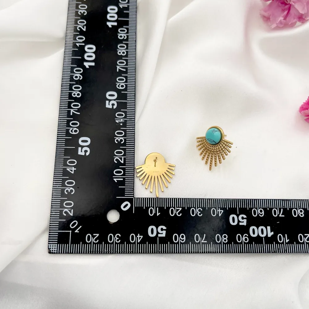 Pietra Colorato-Orecchini in Acciaio - OAP-729-46