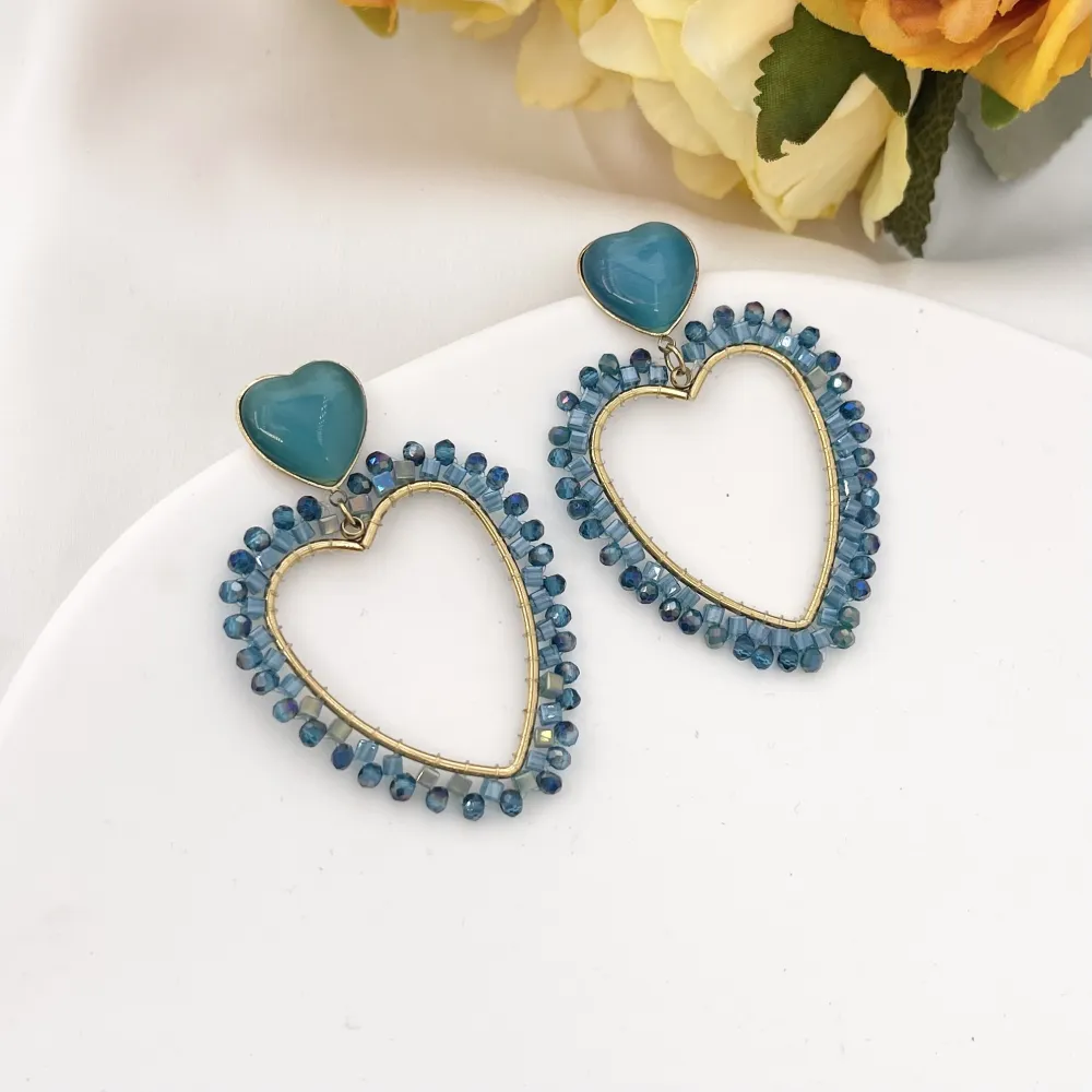 Cuore Vuoto-Orecchini in Acciaio - OAP-732-108