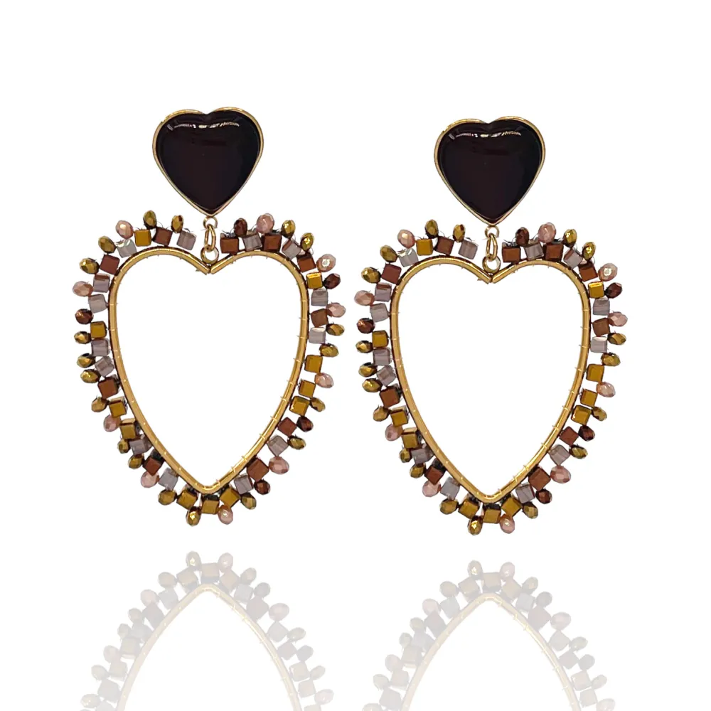 Cuore Vuoto-Orecchini in Acciaio - OAP-732-108