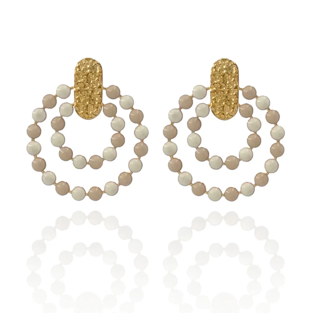 Doppio Cerchio-Orecchini in Acciaio - OAP-732-21