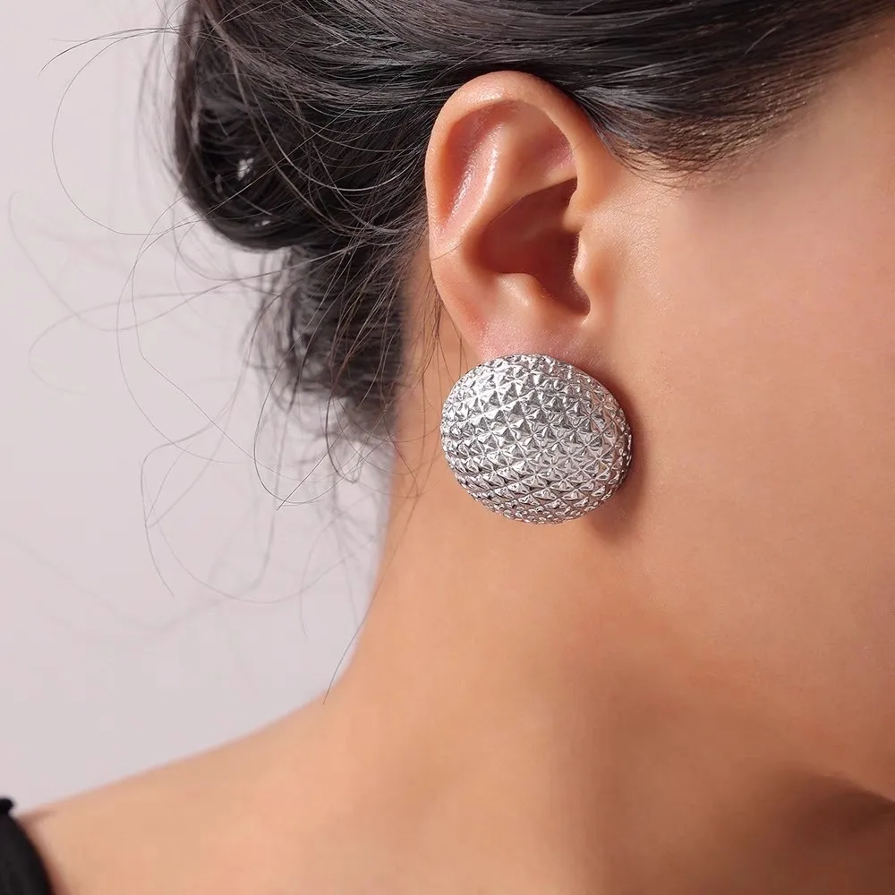 Bottone-Orecchini in Acciaio - OAP-732-267