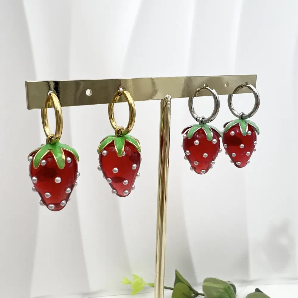 Margherita Fragola-Orecchini in Acciaio - OAP-732-388