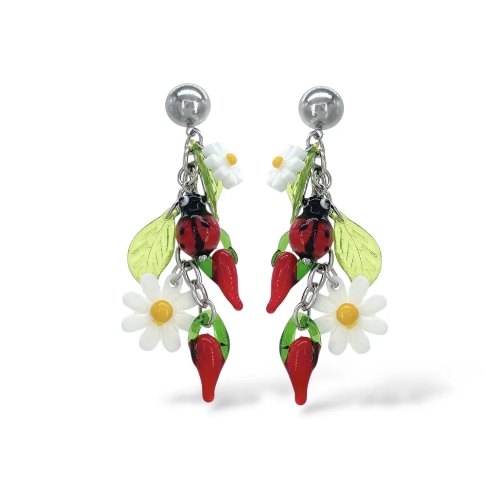 Margherita Cornino Coccinella-Orecchini in Acciaio - OAP-732-407