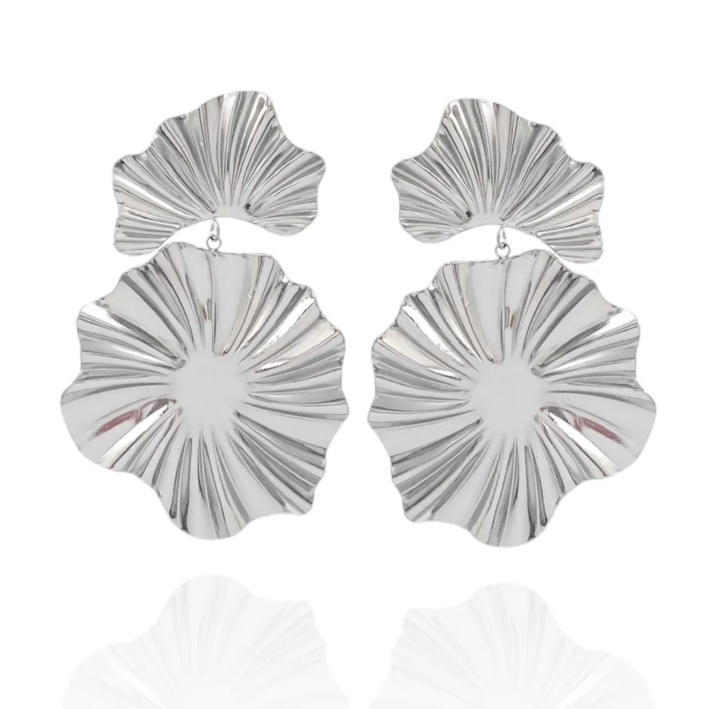 Foglia-Orecchini in Acciaio - OAP-732-47-257