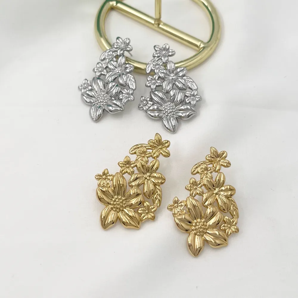 Fiore-Orecchini in Acciaio - OAP-732-52