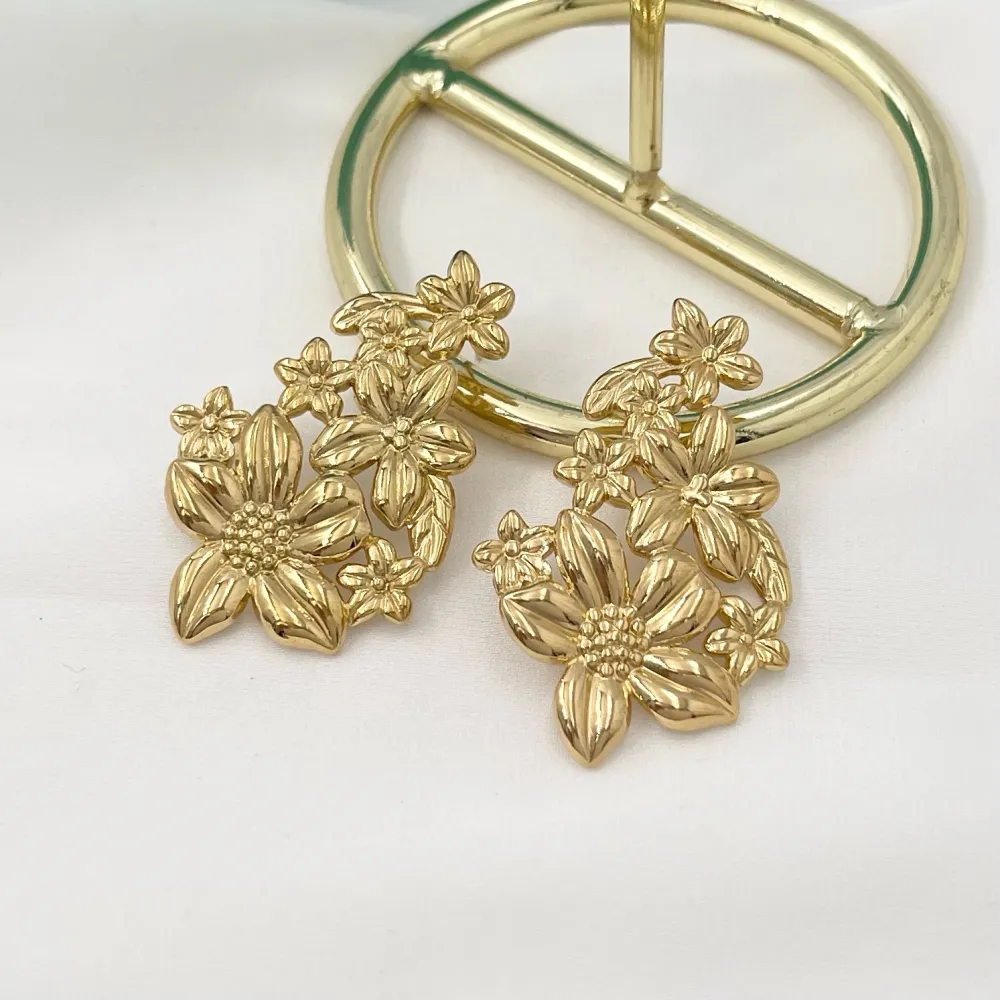 Fiore-Orecchini in Acciaio - OAP-732-52