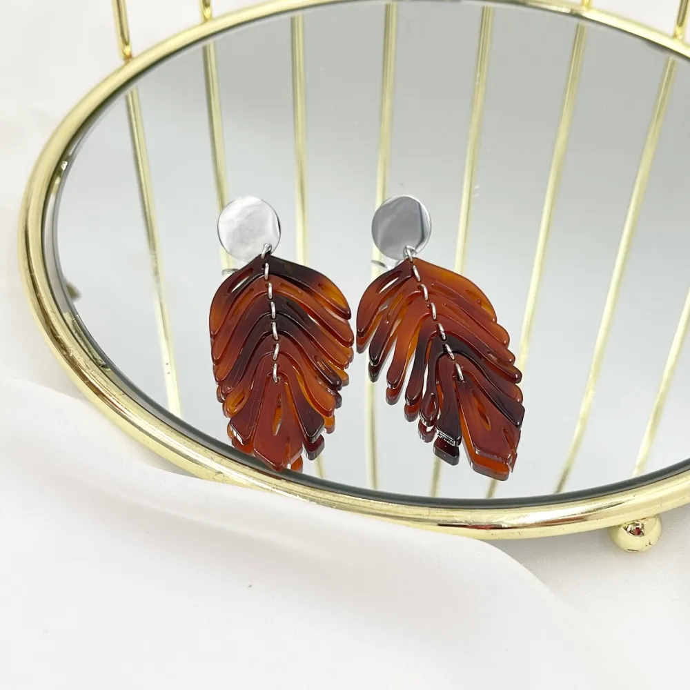 Foglia -Orecchini in Acciaio - OAP-759-58