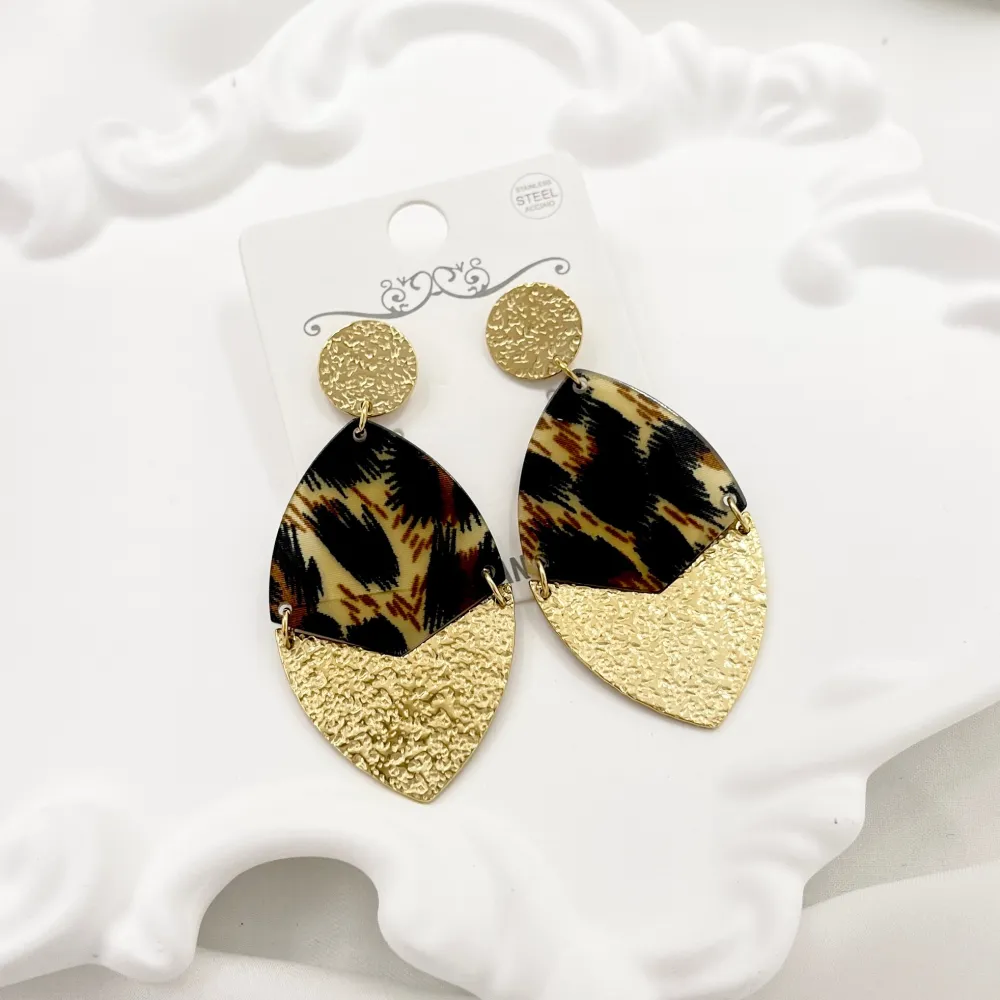 Foglia-Orecchini in Acciaio - OAP-759-59