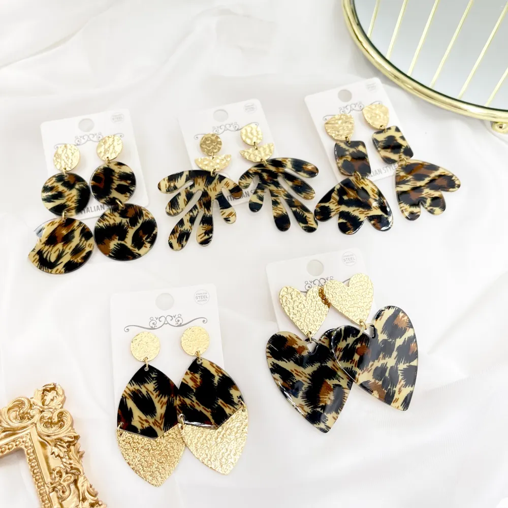 Foglia Lunga-Orecchini in Acciaio - OAP-759-68