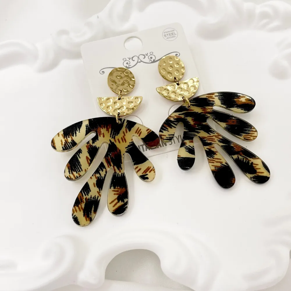 Foglia-Orecchini in Acciaio - OAP-759-70