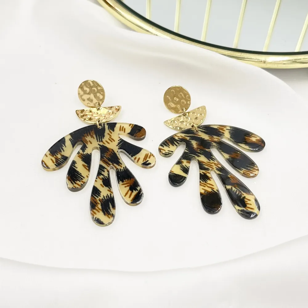 Foglia-Orecchini in Acciaio - OAP-759-70