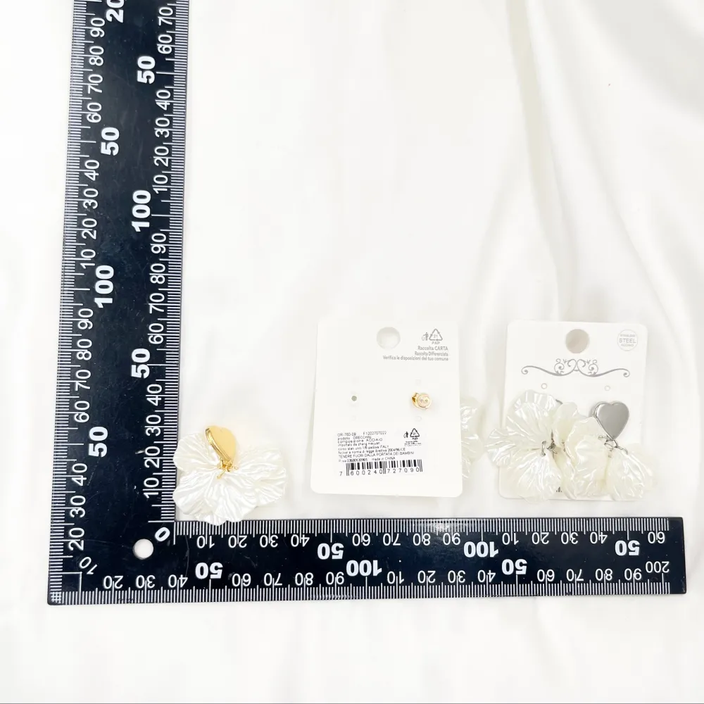 Cuore Petali-Orecchini in Acciaio - OAP-760-09