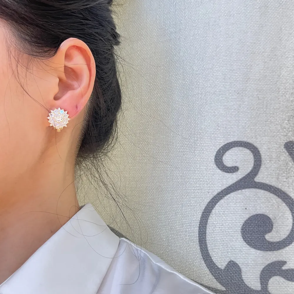 Fiore-Orecchini a Clip con Zirconia - OMK-506-SD24