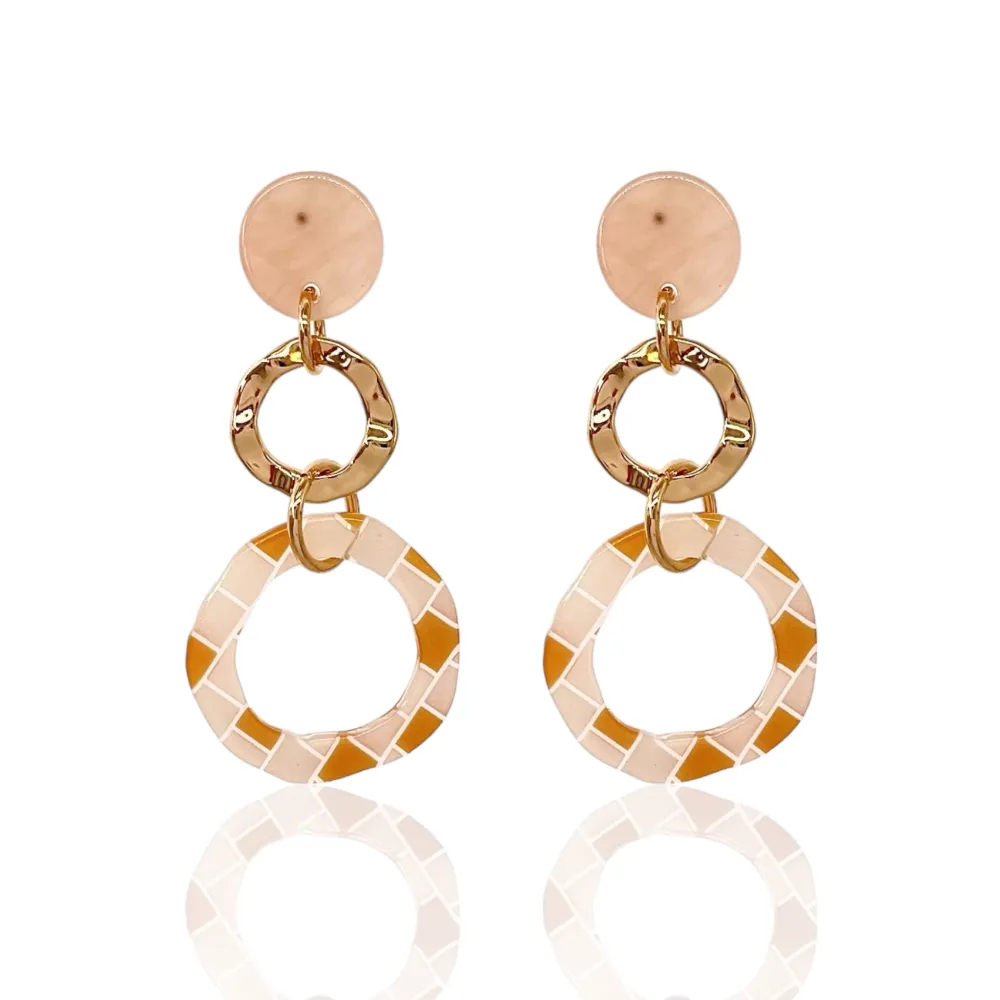 Doppio Cerchio -Orecchini Moda - OMM-15027 S