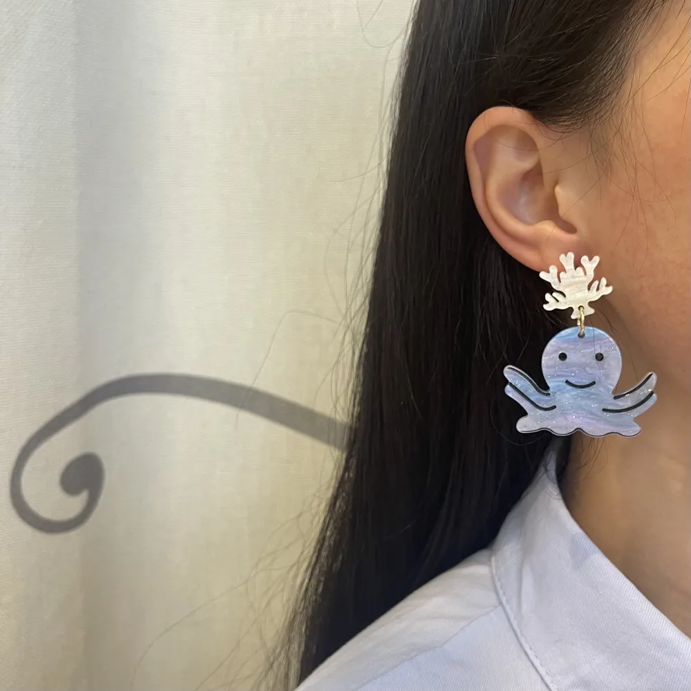 Mare Tarato Polipo-Orecchini Moda - OMM-15746