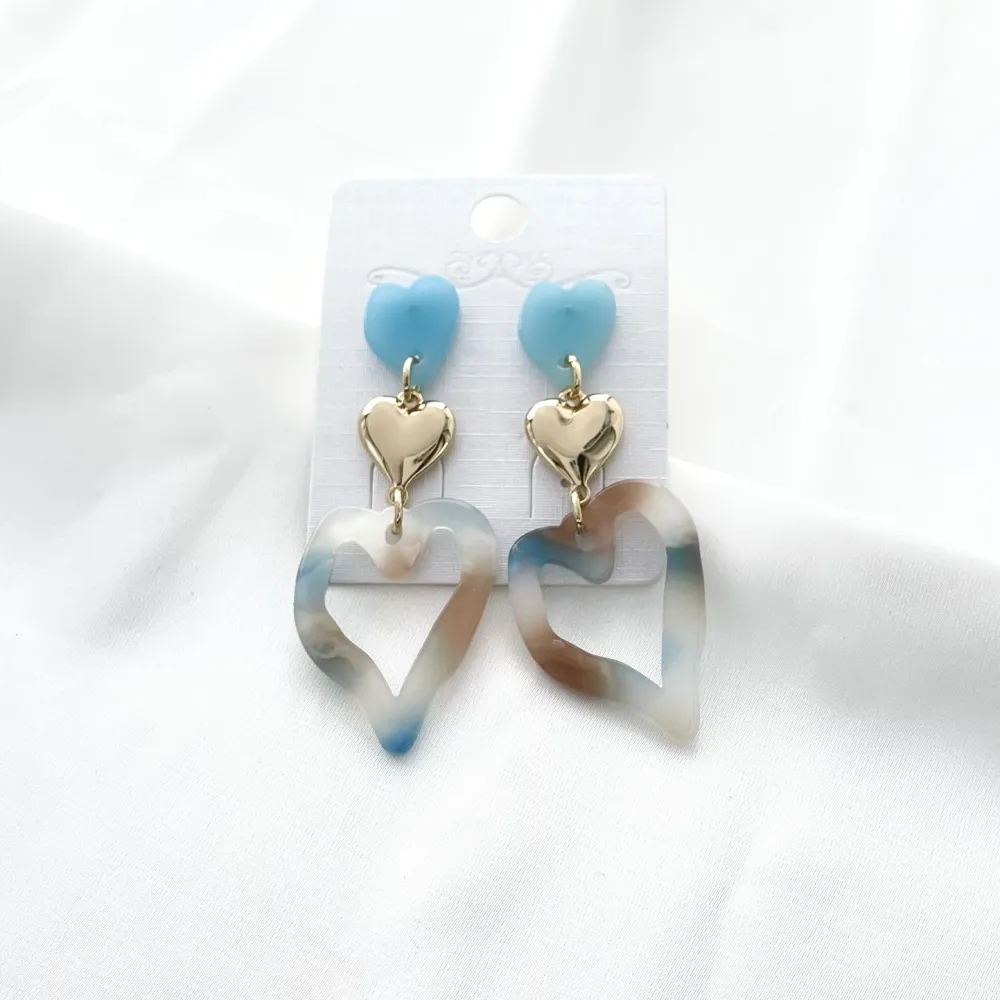 Cuore Vuoto-Orecchini in Resina Moda - OMM-15765 S