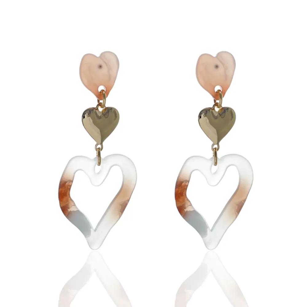Cuore Vuoto-Orecchini in Resina Moda - OMM-15765 S