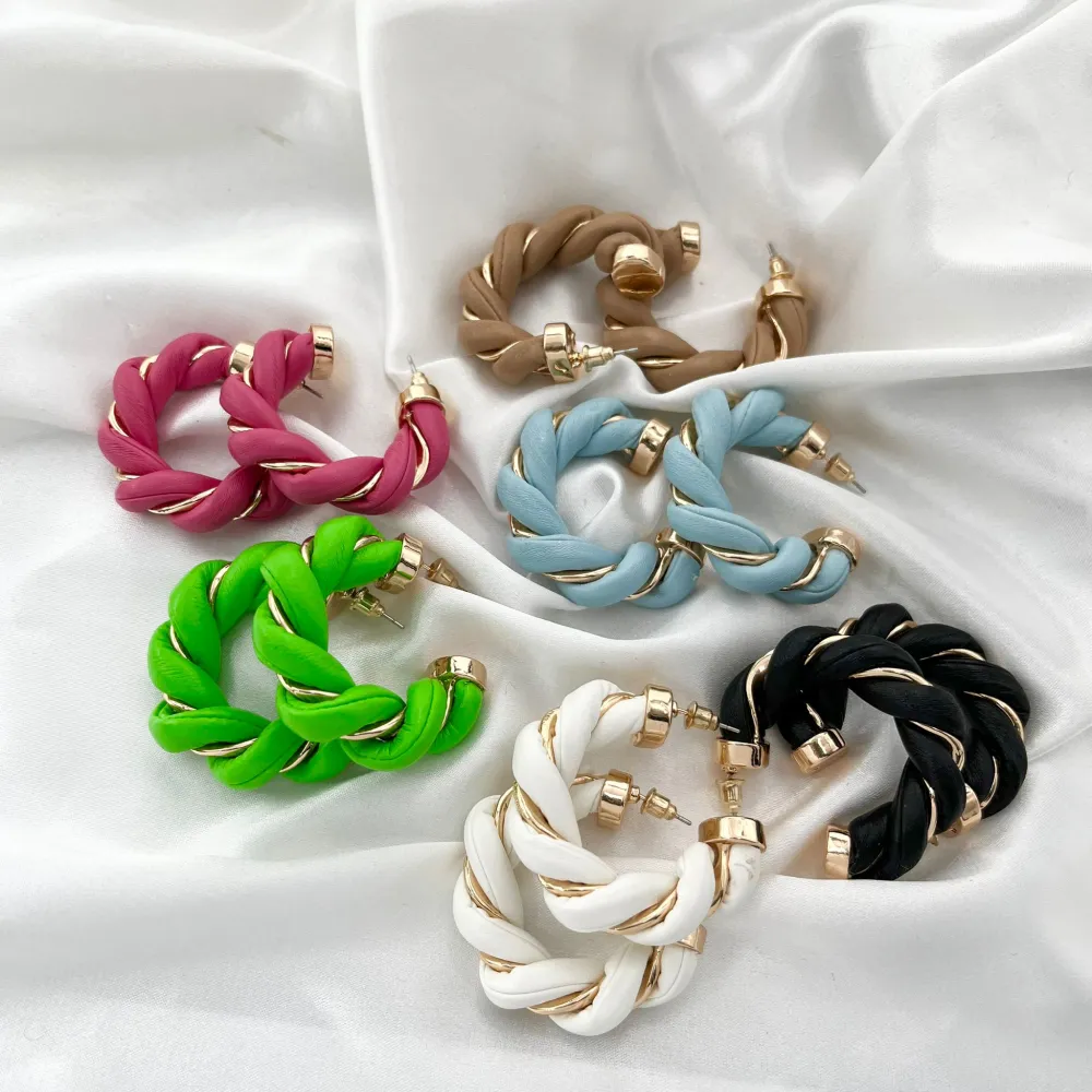 Cerchio Intrecciato-Orecchini Moda - OMM-183-22