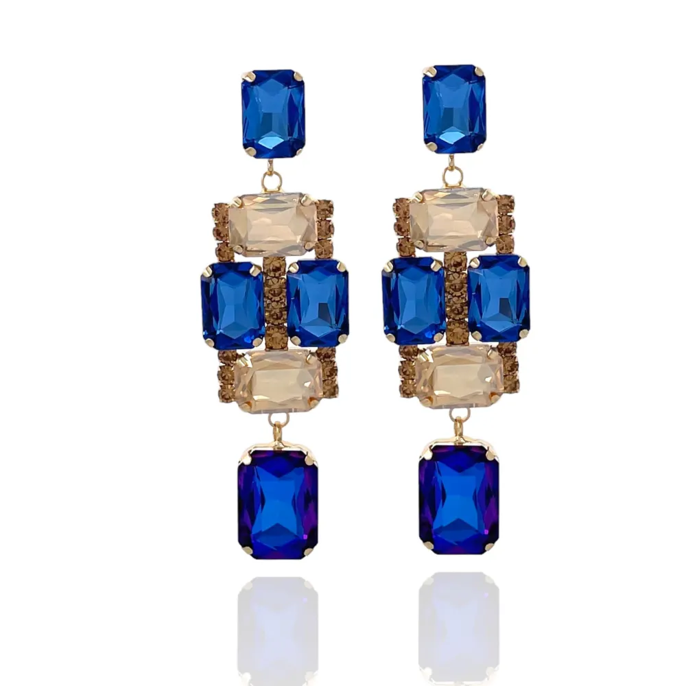 Fantasia -Orecchini Moda con Pietre Colorqte - OMM-381-207