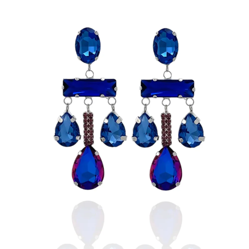 Fantasia -Orecchini Moda con Pietre Colorqte - OMM-381-209