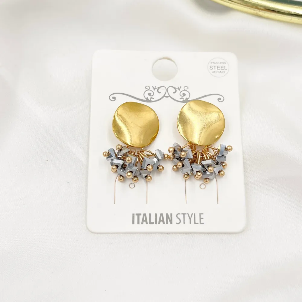 Tondo grappoli  -Orecchini Moda - OMM-428-27