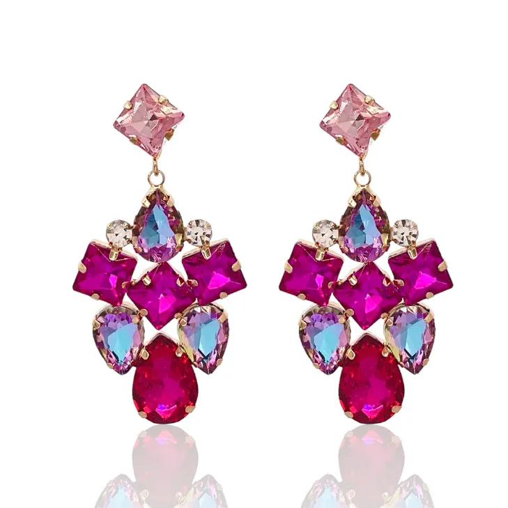 Fantasia-Orecchini Moda Vetro - OMM-520-L32