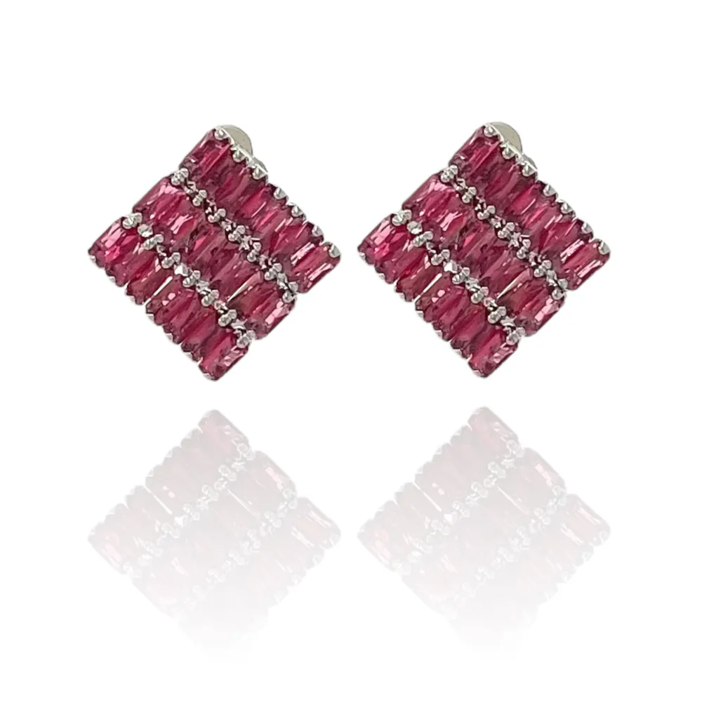 Cubo-Orecchini a Clip con Zirconia - OMZ-416-L24
