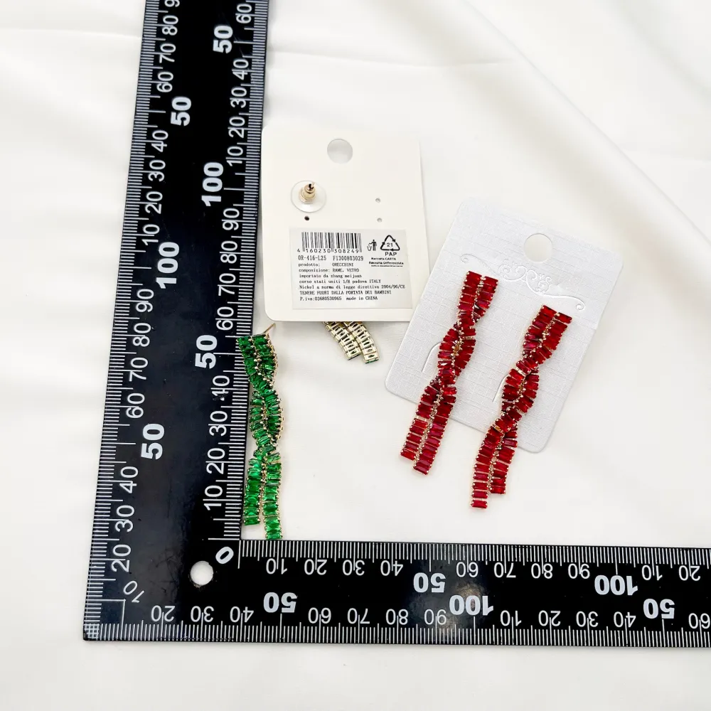 Tennis Intrecciato-Orecchini con Zirconia - OMZ-416-L25