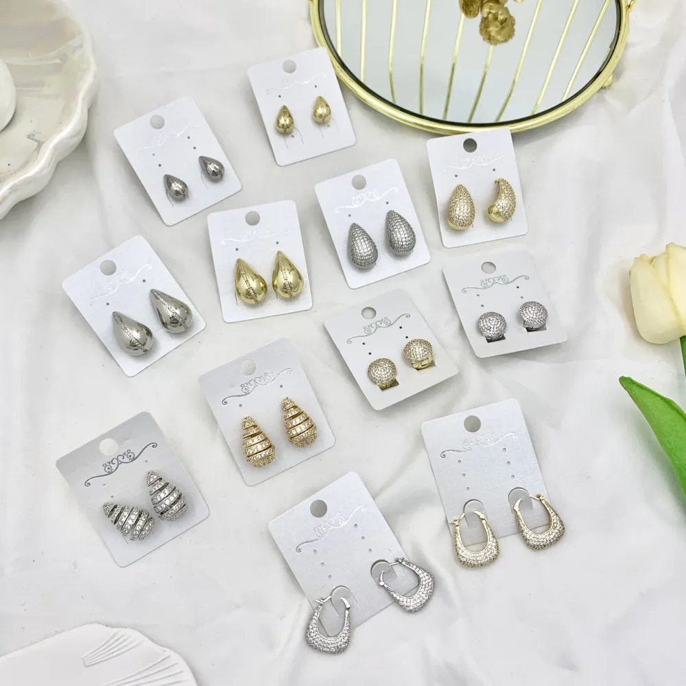 Lucchetto con Zirconia-Orecchini con Zirconia - OMZ-520-L57