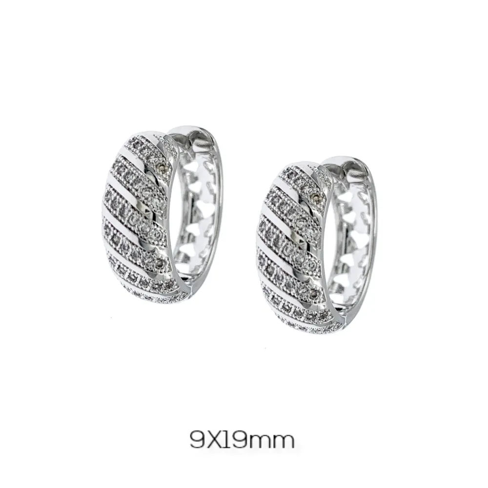 OMZ7275-Rigato 9x19mm - Orecchini a Cerchio - OMZ7275-Rigato 9x19mm - Orecchini a Cerchio