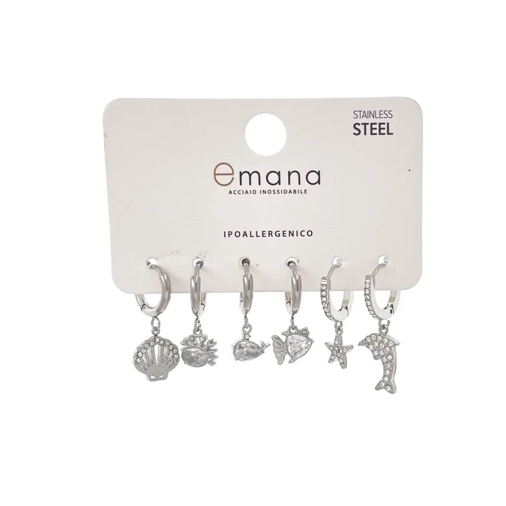 Mare-Set 6pz Orecchini in Acciaio - OPA-103-A3331E