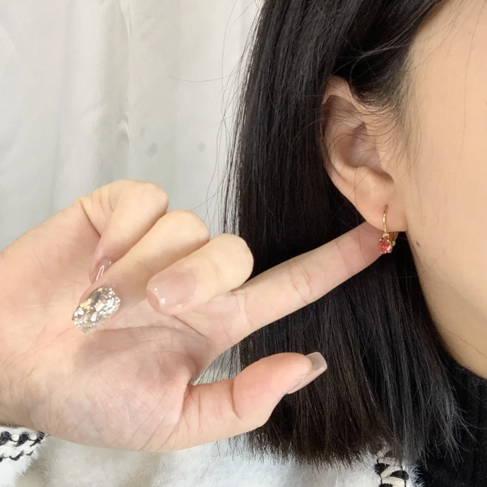 Punto Luce Goccia Colorata-12Paia Orecchini a Monachella in Acciaio - OPA-103-AA2559E