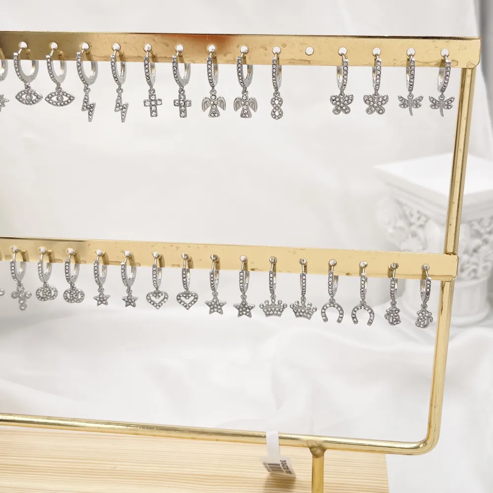 Mix Soggetti Pendenti-36paia orecchini in Acciaio - OPA-103-AA3273-3294E